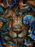 Full Diamond Painting kit - Lion and parrot