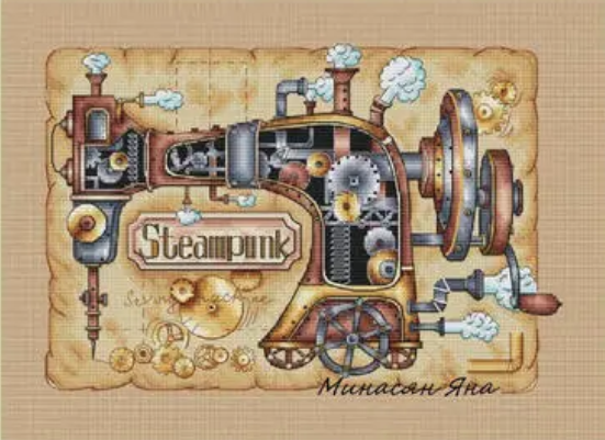 Full Diamond Painting kit - Ancient sewing machine