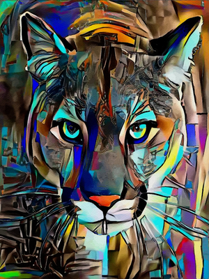 Full Diamond Painting kit - lioness