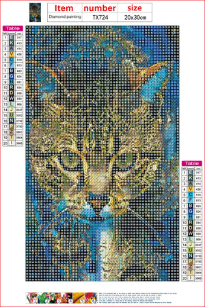 Full Diamond Painting kit - Cat