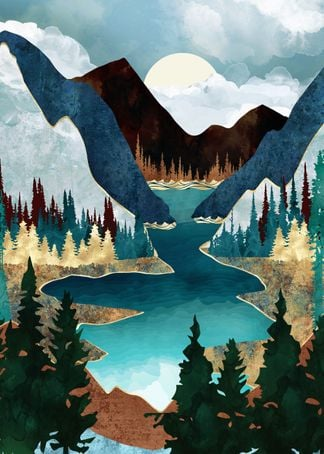 Full Diamond Painting kit - Abstract river