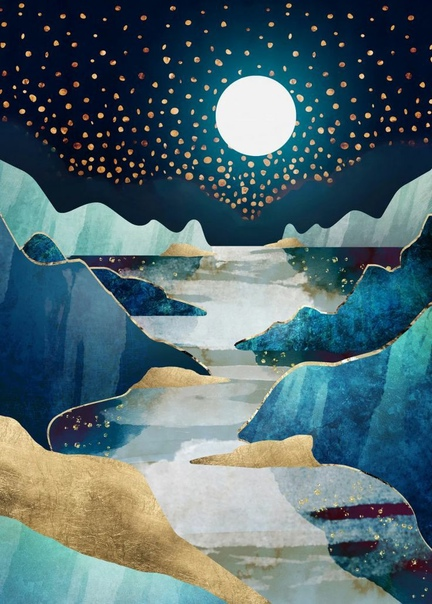 Full Diamond Painting kit - Abstract river