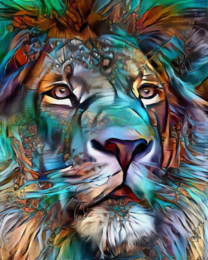 Full Diamond Painting kit - Lion