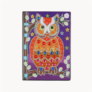 DIY Diamond Painting Notebook - Owl (No lines)