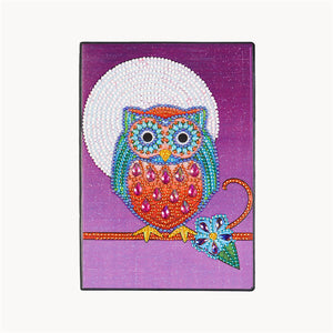 DIY Diamond Painting Notebook - Owl (No lines)
