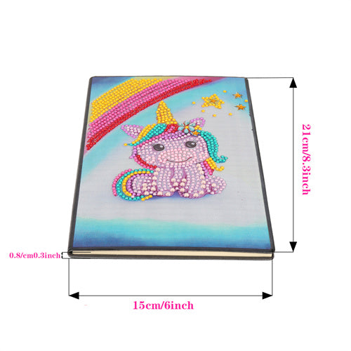 DIY Diamond Painting Notebook - unicorn (No lines)