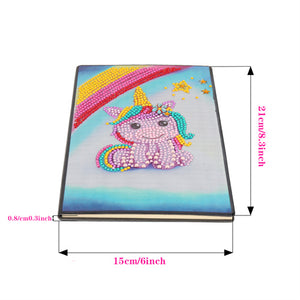 DIY Diamond Painting Notebook - unicorn (No lines)