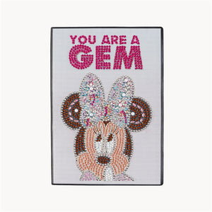 DIY Diamond Painting Notebook - Minnie (No lines)