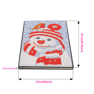 DIY Diamond Painting Notebook - snowman (No lines)