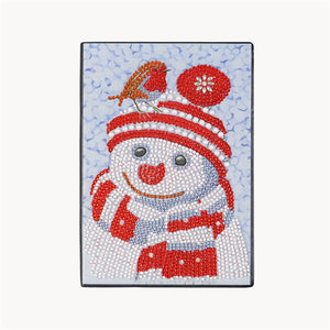 DIY Diamond Painting Notebook - snowman (No lines)
