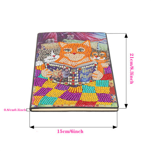 DIY Diamond Painting Notebook - Cat (No lines)