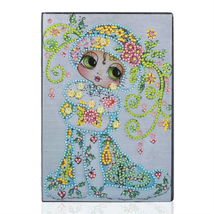 DIY Diamond Painting Notebook - Flower girl (No lines)