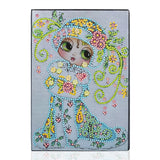 DIY Diamond Painting Notebook - Flower girl (No lines)