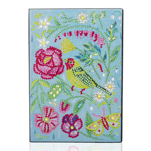 DIY Diamond Painting Notebook - Flower and bird(No lines)