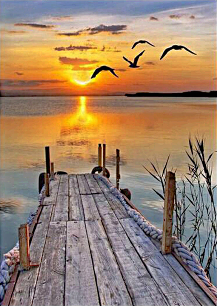Full Diamond Painting kit - Sunset scenery