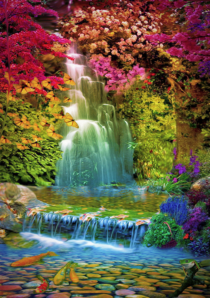 Full Diamond Painting kit - Beautiful waterfall view