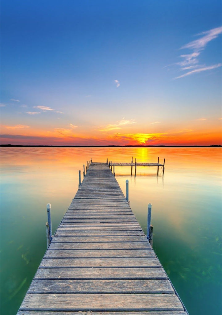 Full Diamond Painting kit - Wooden road on the sea