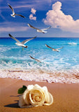 Full Diamond Painting kit - Rose by the sea