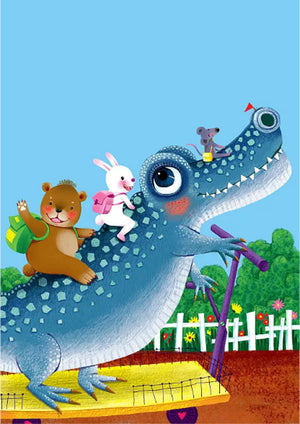 Full Diamond Painting kit - Cartoon big crocodile