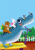 Full Diamond Painting kit - Cartoon big crocodile