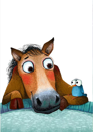 Full Diamond Painting kit - Horse and bird