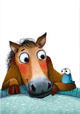 Full Diamond Painting kit - Horse and bird
