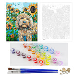 DIY Painting by number kit | Labrador Poodle