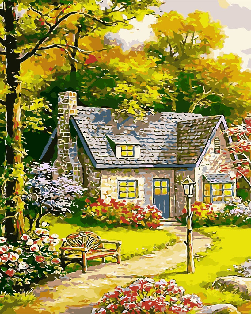 DIY Painting by number kit | Idyllic countryside