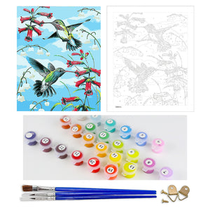 DIY Painting by number kit | Hummingbird
