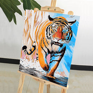 DIY Painting by number kit | Ferocious tiger