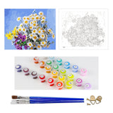 DIY Painting by number kit | Daisy flower