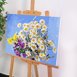 DIY Painting by number kit | Daisy flower