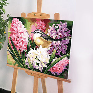 DIY Painting by number kit | Flower and bird landscape