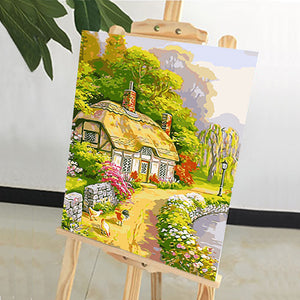 DIY Painting by number kit | Rural landscape