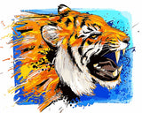 DIY Painting by number kit | Tiger head