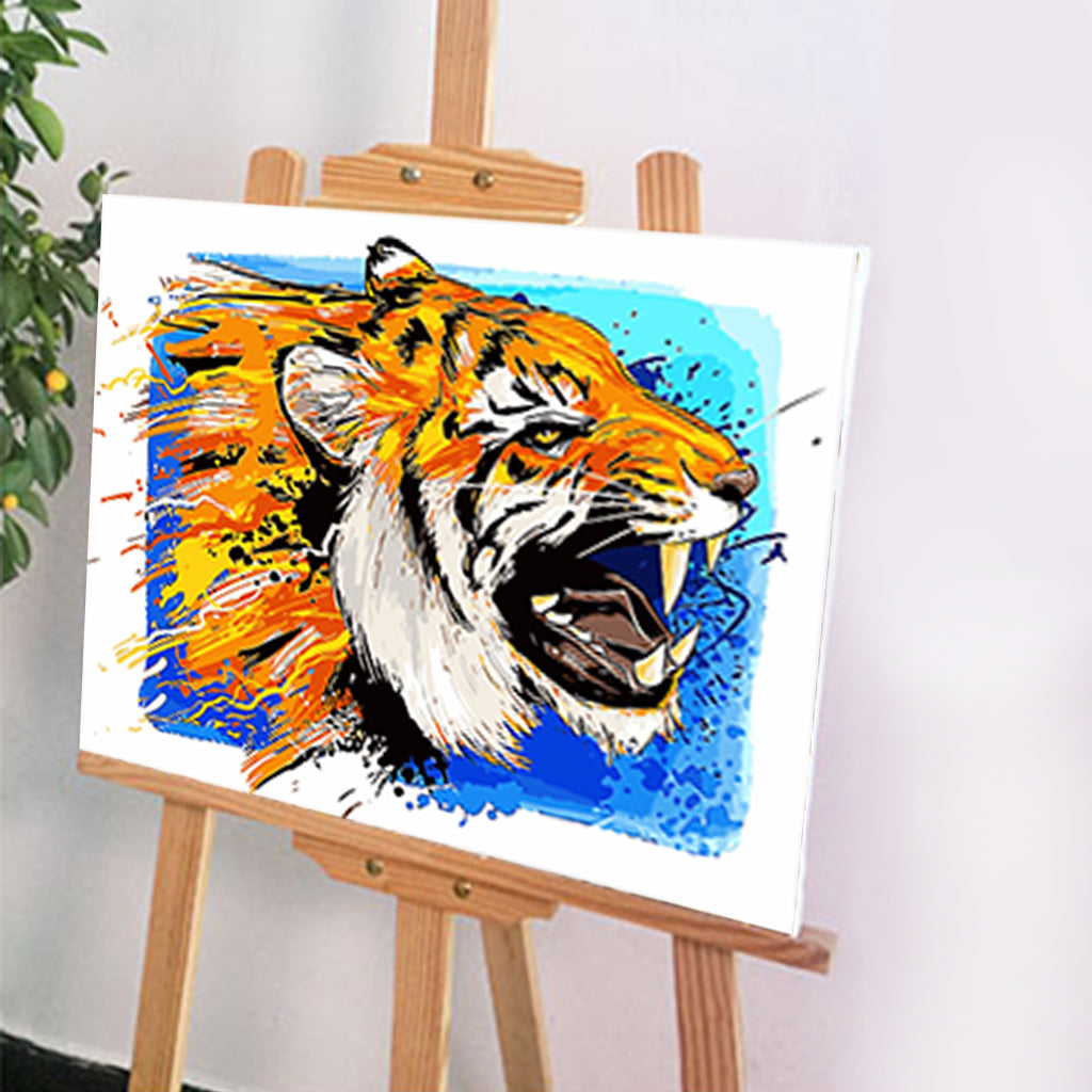 DIY Painting by number kit | Tiger head