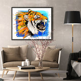 DIY Painting by number kit | Tiger head