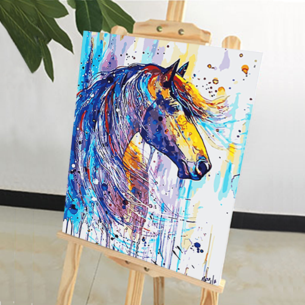 DIY Painting by number kit | Colorful horse