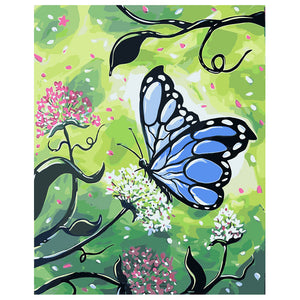 DIY Painting by number kit | Butterfly on flower