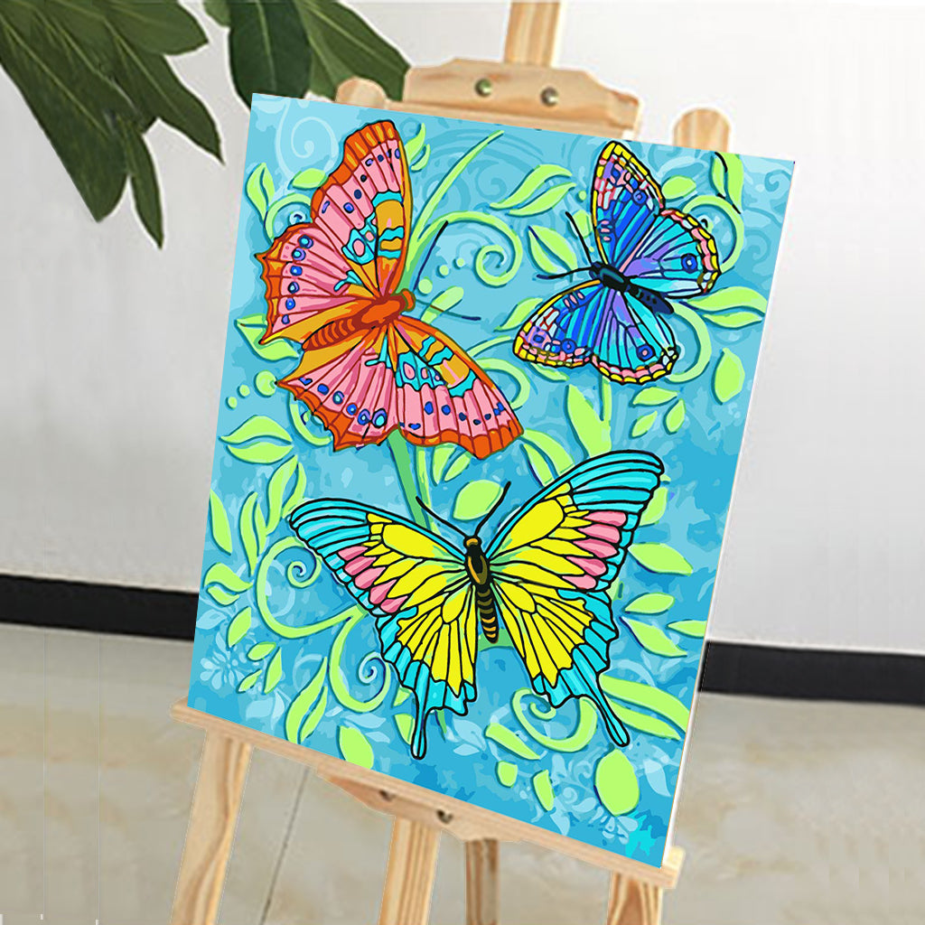 DIY Painting by number kit | Butterflies