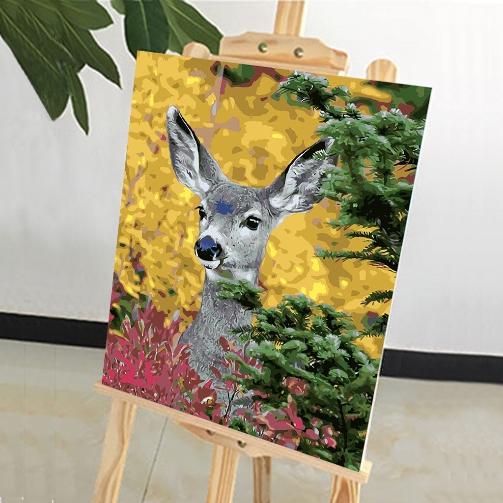 DIY Painting by number kit | Cute little deer