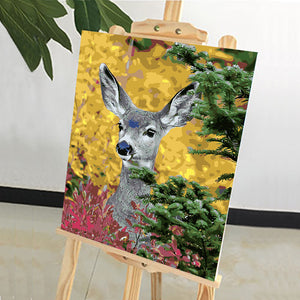 DIY Painting by number kit | Cute little deer
