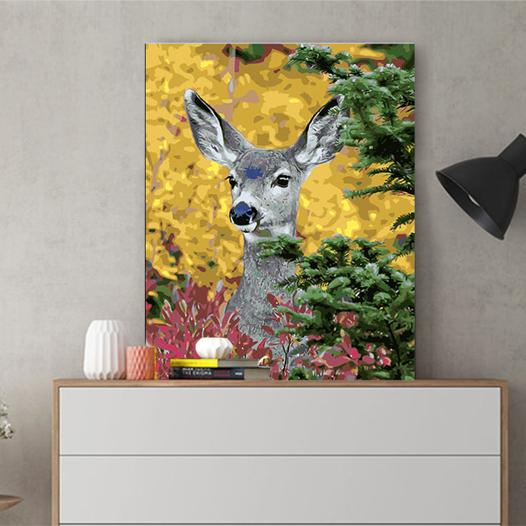 DIY Painting by number kit | Cute little deer