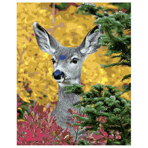 DIY Painting by number kit | Cute little deer