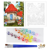 DIY Painting by number kit | Mushroom house