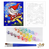 DIY Painting by number kit | Mushroom Elf