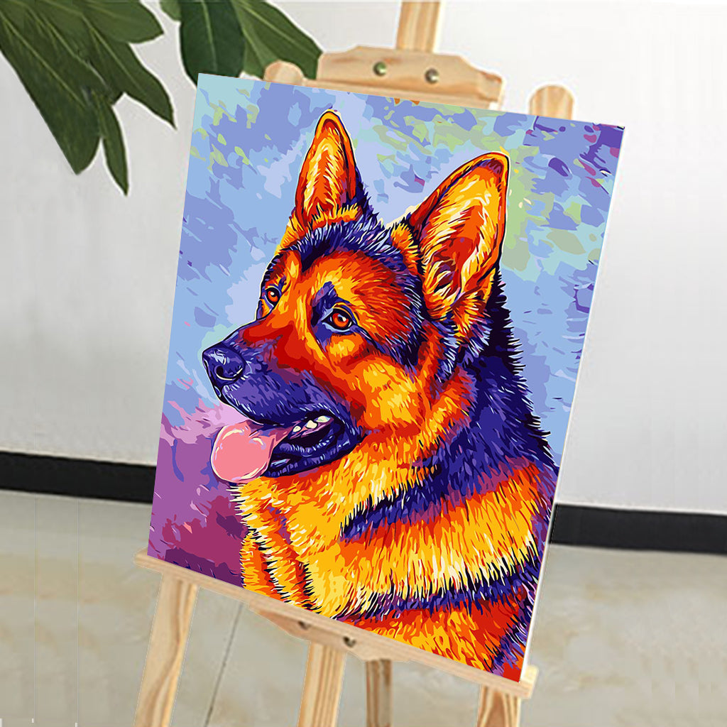 DIY Painting by number kit | German Shepherd dog