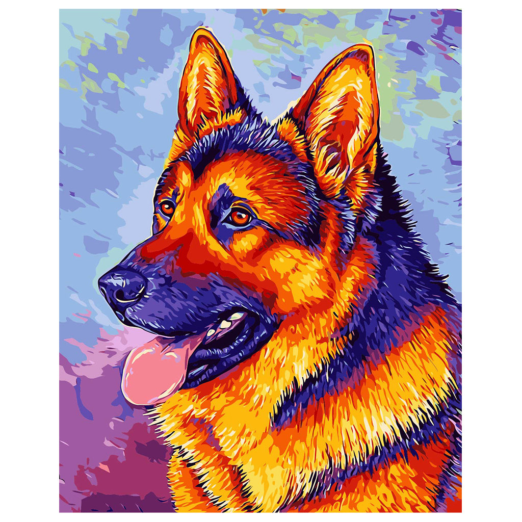 DIY Painting by number kit | German Shepherd dog