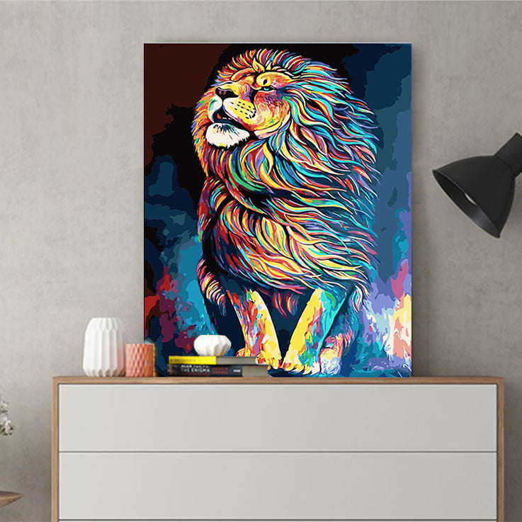DIY Painting by number kit | Lion