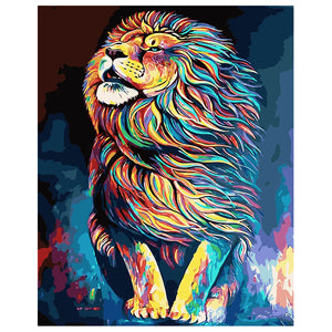 DIY Painting by number kit | Lion